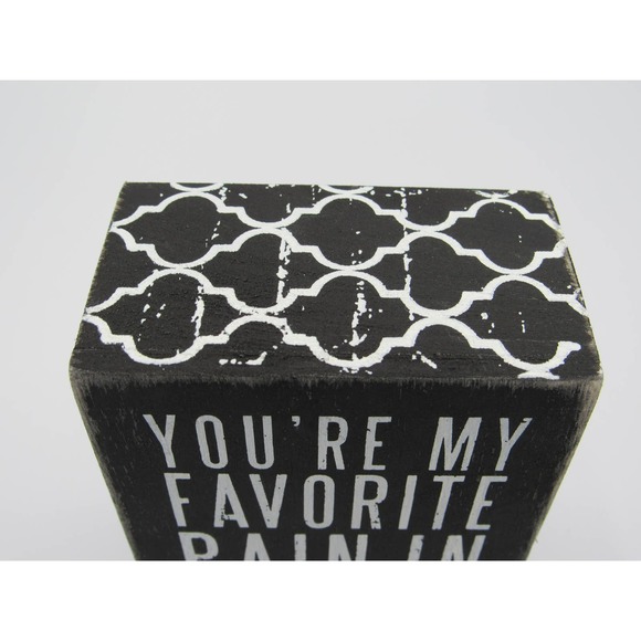 NEW w/ Tag Favorite Pain Primitives by Kathy Floral Trimmed Box Sign 4" by 3" - Picture 10 of 12